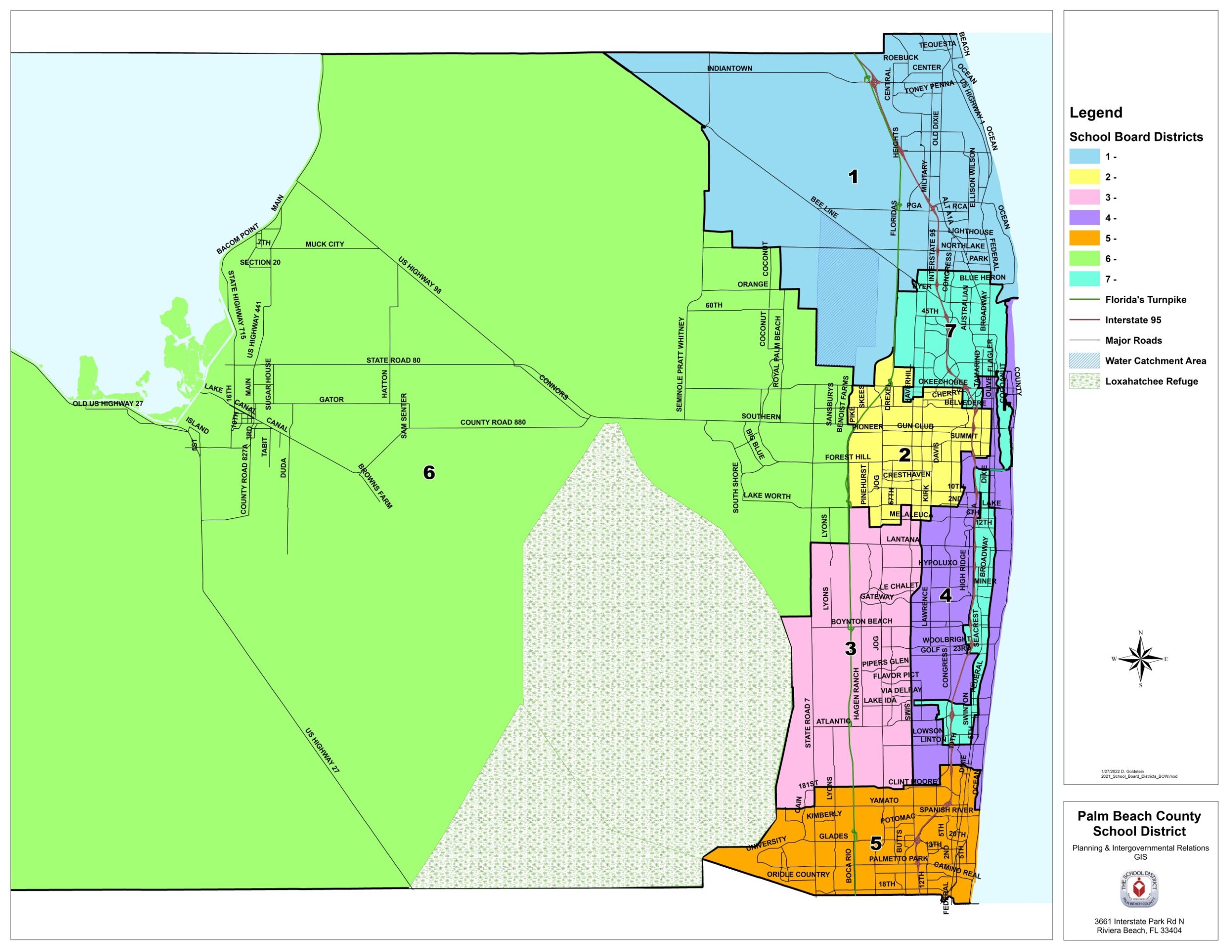 Map of Palm Beach County School Board Districts - <a href="https://cdn5-ss14.sharpschool.com/UserFiles/Servers/Server_270532/File/School%20Board/2021_School_Board_Districts_BOW.pdf" target="_blank">Click here for printable PDF source</a> (it will be opened in a new tab)